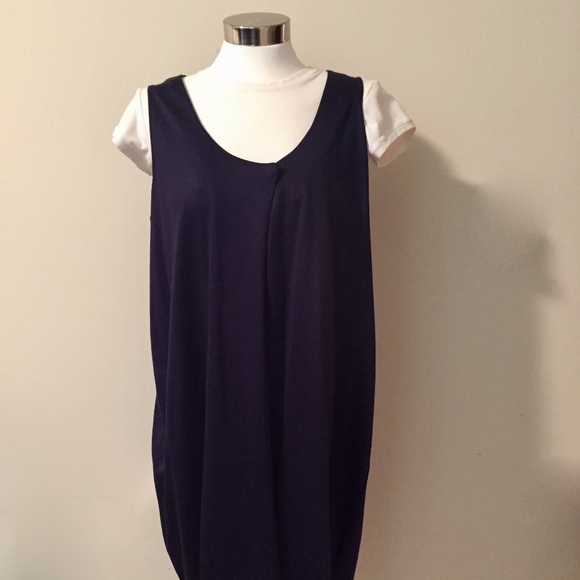 Jil Sander Convertible Neckline Navy Dress - Picture 5 of 8